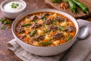 Ciorbita de vacuta cu legume - o mancare satioasa